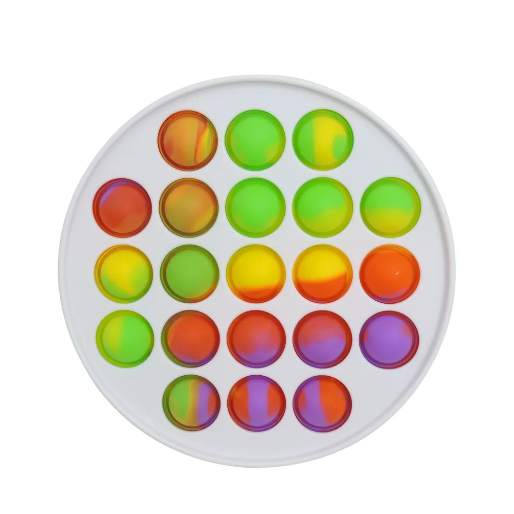 Игрушка-Непоседа с пластиковым чехлом Радужный простой нажимной Поппер