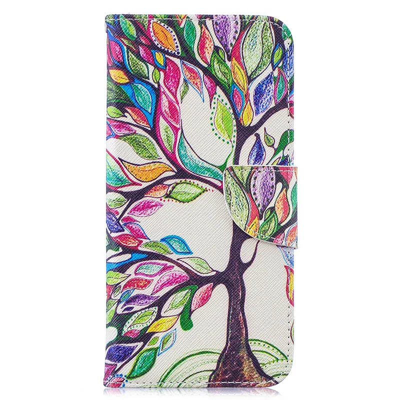 Colorful Tree Модные шлейфа флип чехол для samsung Galaxy J5 чехол-футляр для samsung Grand премьер-профессионал J7 Next Core Neo J415 J610 J400 - Цвет: Colorful Tree