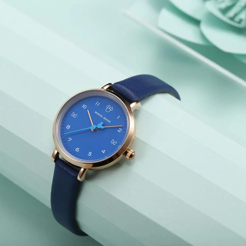 

Minnie Mouse Butterfly Knot Lovely Cute Girl Luxury Women Quartz Watch Ladies Fashion Trendy Leather Clock Teen Time Baby Gift