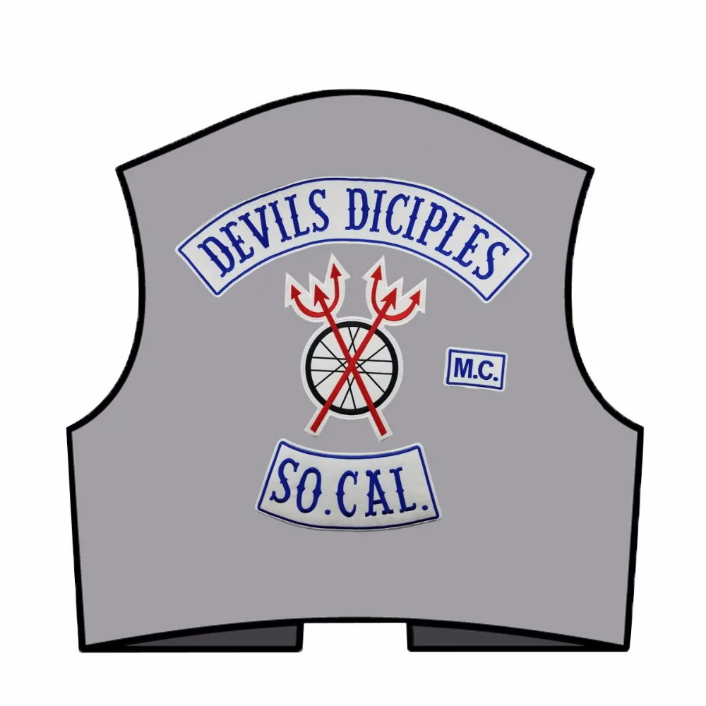 Нашивки с вышивкой Devils Socal Biker мотоциклетная аппликация на куртку Райдер Клубные