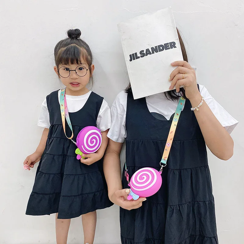 Lovely Silica Gel Girls Baby Mini Shoulder Messenger Bag Kids Boys Gifts Wallet Handbags Cartoon Candy Coin Purse for Children