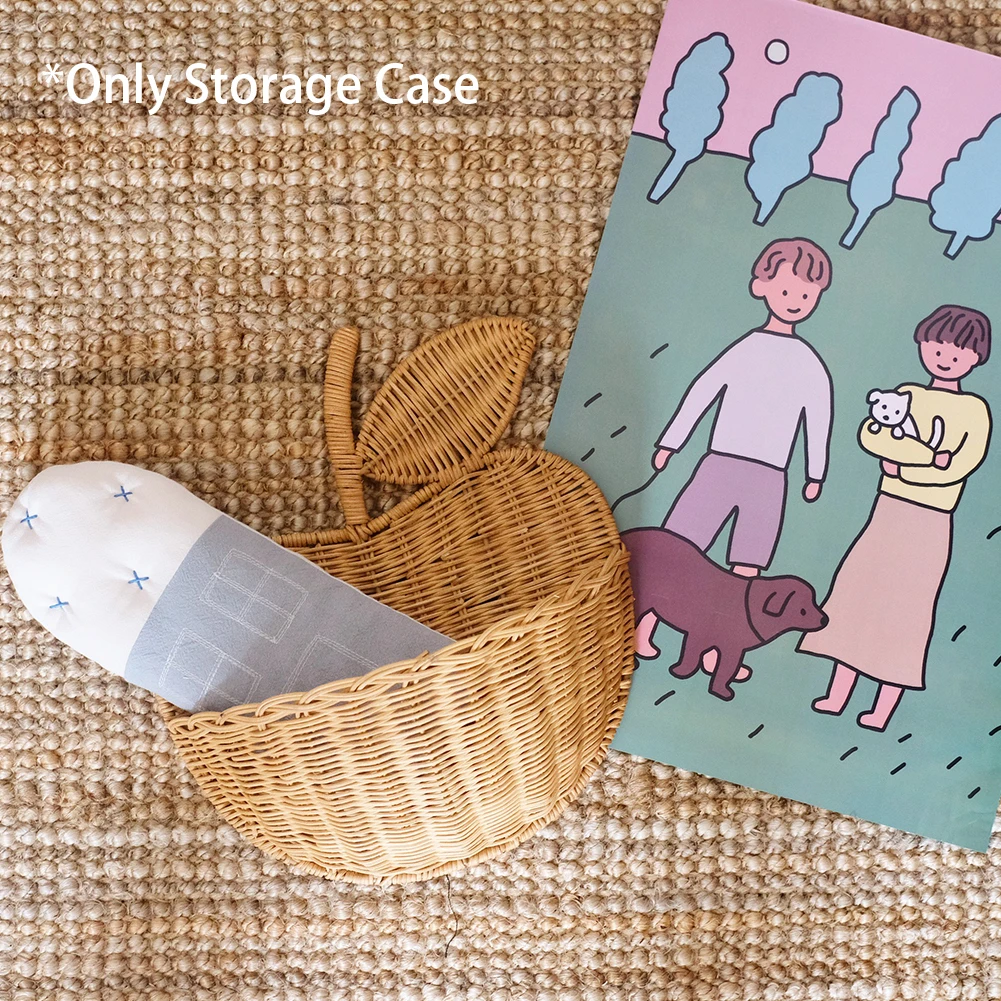 

Hanging Clothing Home Decor Kids Flower Wicker Hand Woven Cute Picnic Shape Storage Organizer Rattan Basket Eco-friendly