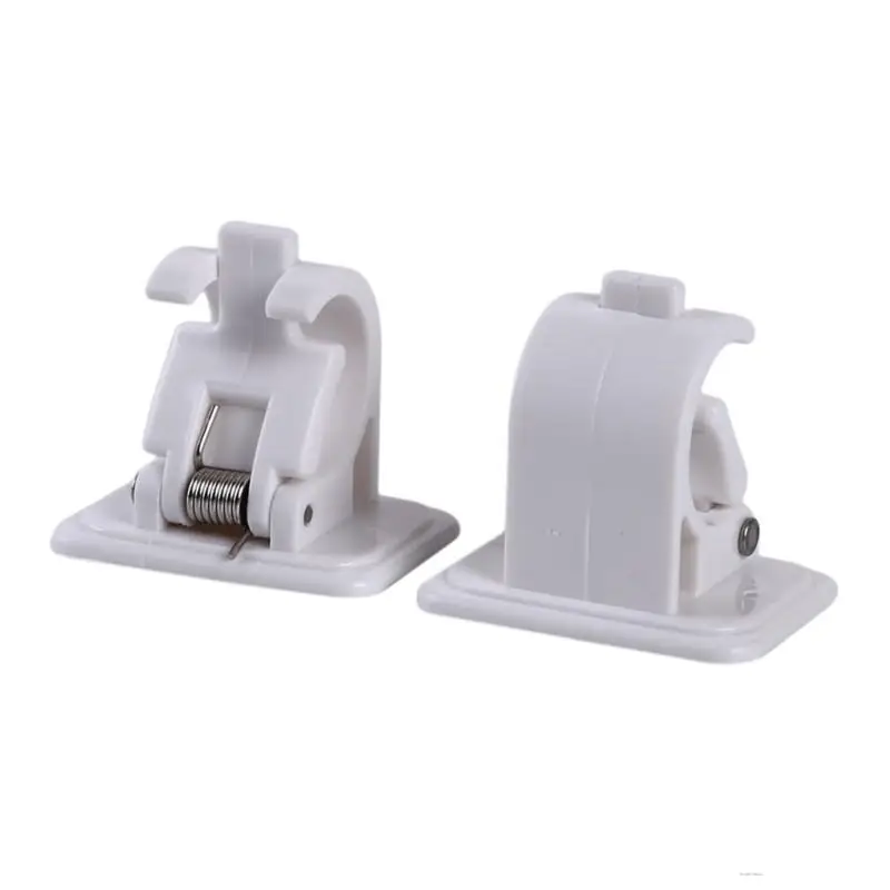 

Curtain Rod Hanging Clips 2 Pcs / Set White Curtain Wall Hanging Clips Fixed Hook