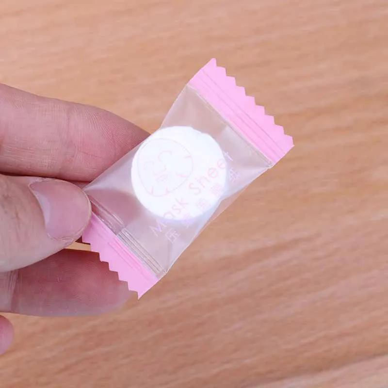 

50pcs/pack Compressed Face Mask Paper Disposable Facial Masks Paper Skin Care Wrapped Masks DIY Women Makeup Beauty Tool