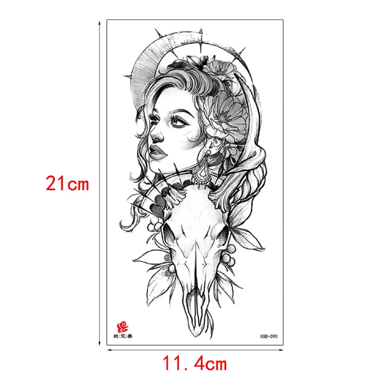 Временная татуировка в модном стиле поддельный эскиз наклейка для макияжа