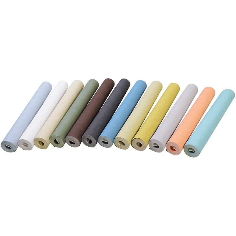 

Nordic ins solid pigment Mediterranean style blue wallpaper modern minimalist living room bedroom clothing store wallpape