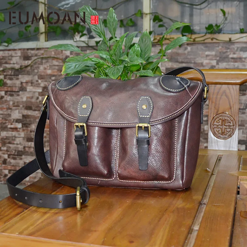 EUMOAN Tide кожа растительного дубления ручная сумка Дерево Кожа Европа и США ветер