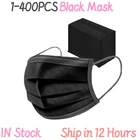 1-400 шт., одноразовые маски для лица, 3 слоя