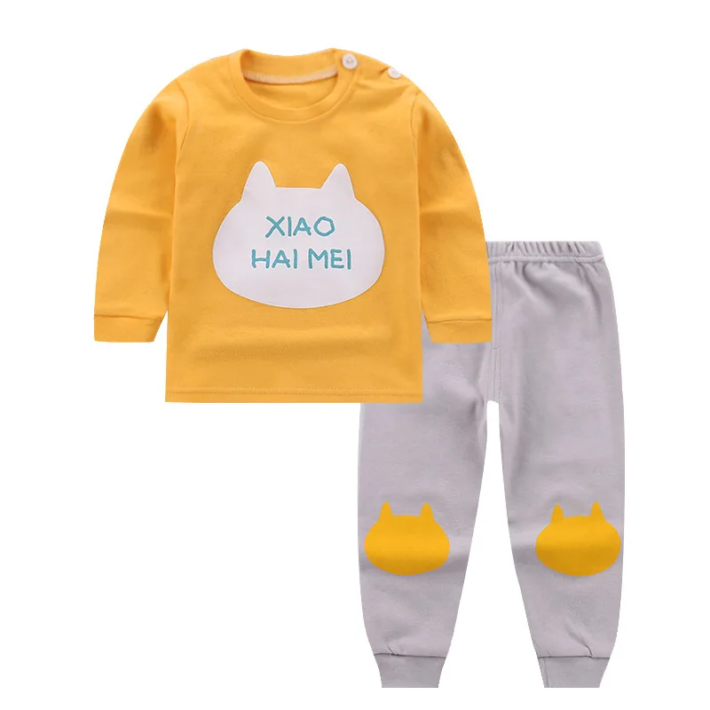

New Wholesale Autumn and Winter High Quality Children's Clothes New Baby Home Wear Fashion Boutique Kids Clothing 2 Pcs Outfit