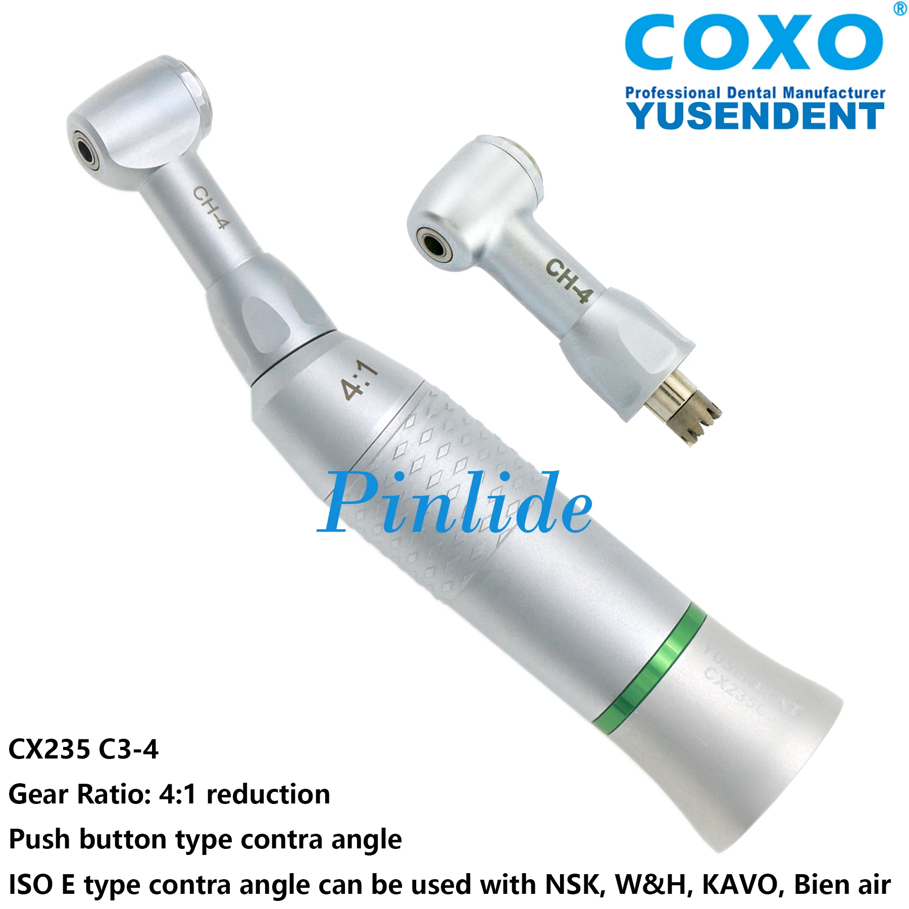 

COXO Dental Endodontic Push Low Speed 4:1 Contra Angle Handpiece CX235 C3-4 fit KAVO NSK