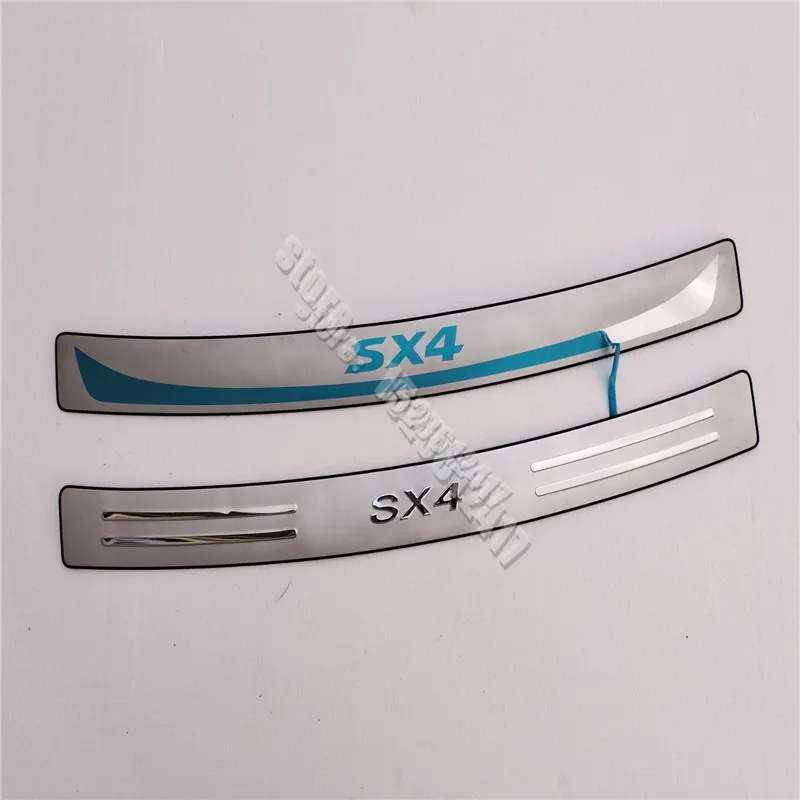 

for Suzuki SX4 Hatchback 2007-2018 Car Styling stainless steel Rear Door Bumper Protector sill plate rear styling