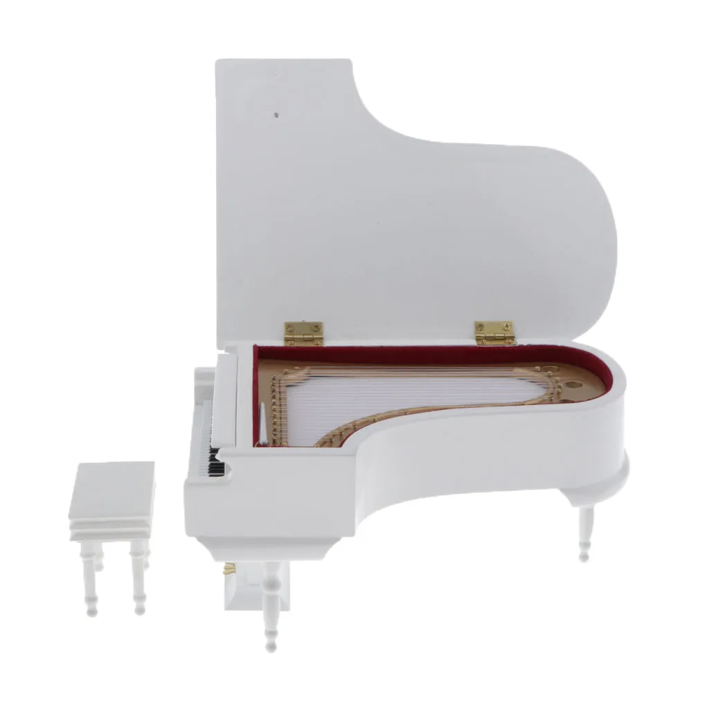 1:6 миниатюрные пианино деревянные модели со стулом кукольный домик аксессуары
