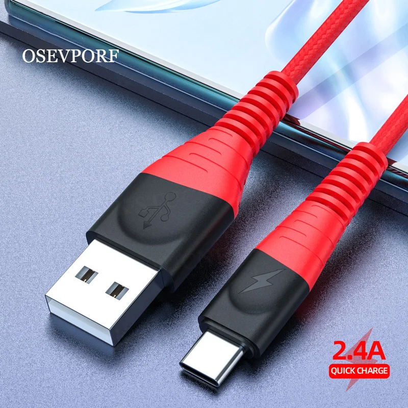 

USB Type C Cable USB-C Mobile Phone Fast Charging USB Charger Wire for Samsung Galaxy S20 10 Huawei Mate 30 P40 Xiaomi Type-C 3m