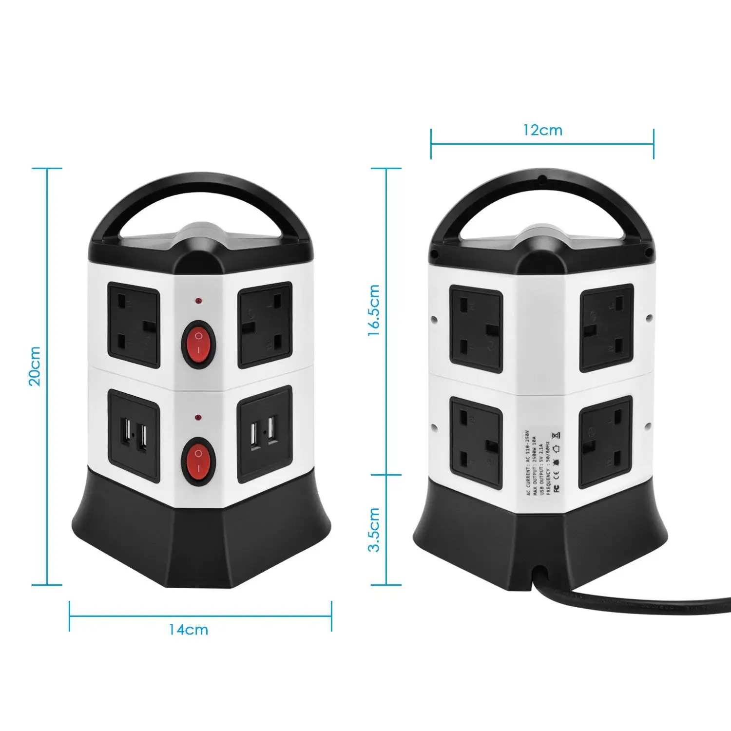 Вертикальный Мощность полос башни адаптер удлинитель розетки Стабилизатор