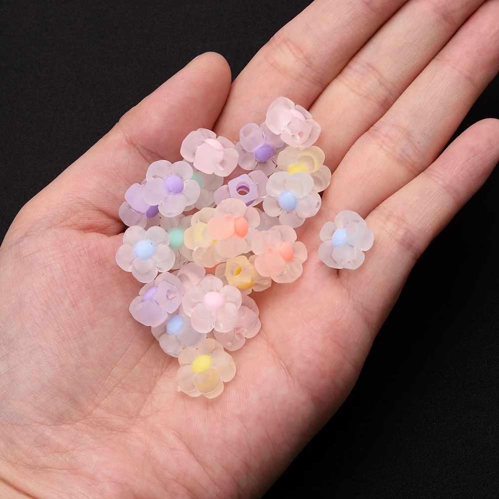 Матовые бусины в форме подсолнуха фурнитура для изготовления ювелирных изделий