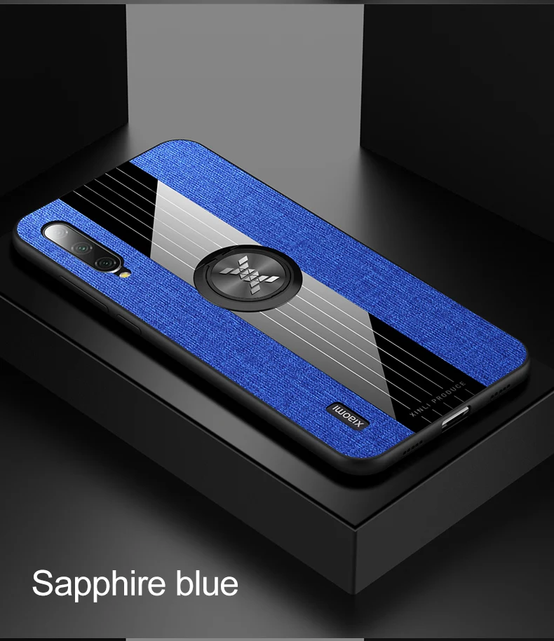 Для Xiaomi Mi 9 Lite чехол из роскошной ткани с защитой от пота противоударный жесткий чехол для задней панели для Xiaomi Mi 9 Lite чехол для телефона с кольцом на палец s Coque