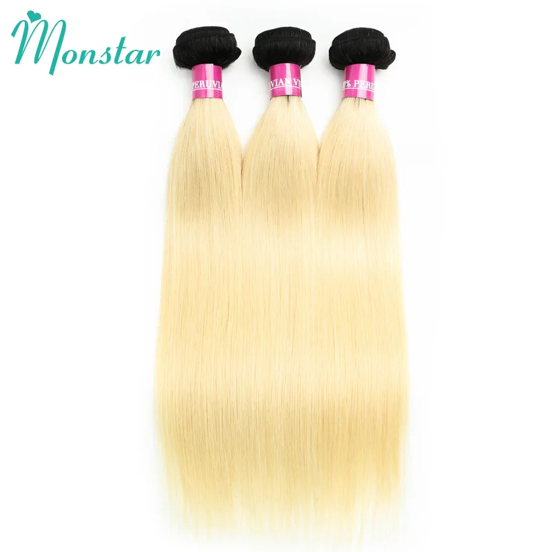 Monstar прямые пряди для волос с фронтальной поверхностью 360 перуанские волосы