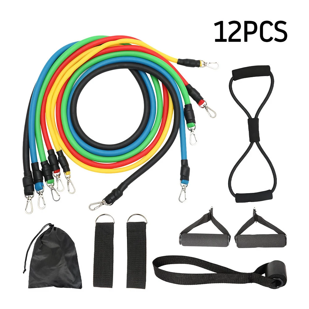 

Эластичные Эспандеры для бодибилдинга, спортивные резинки, набор эспандеров для фитнеса фитнес экспандер, 12 шт.