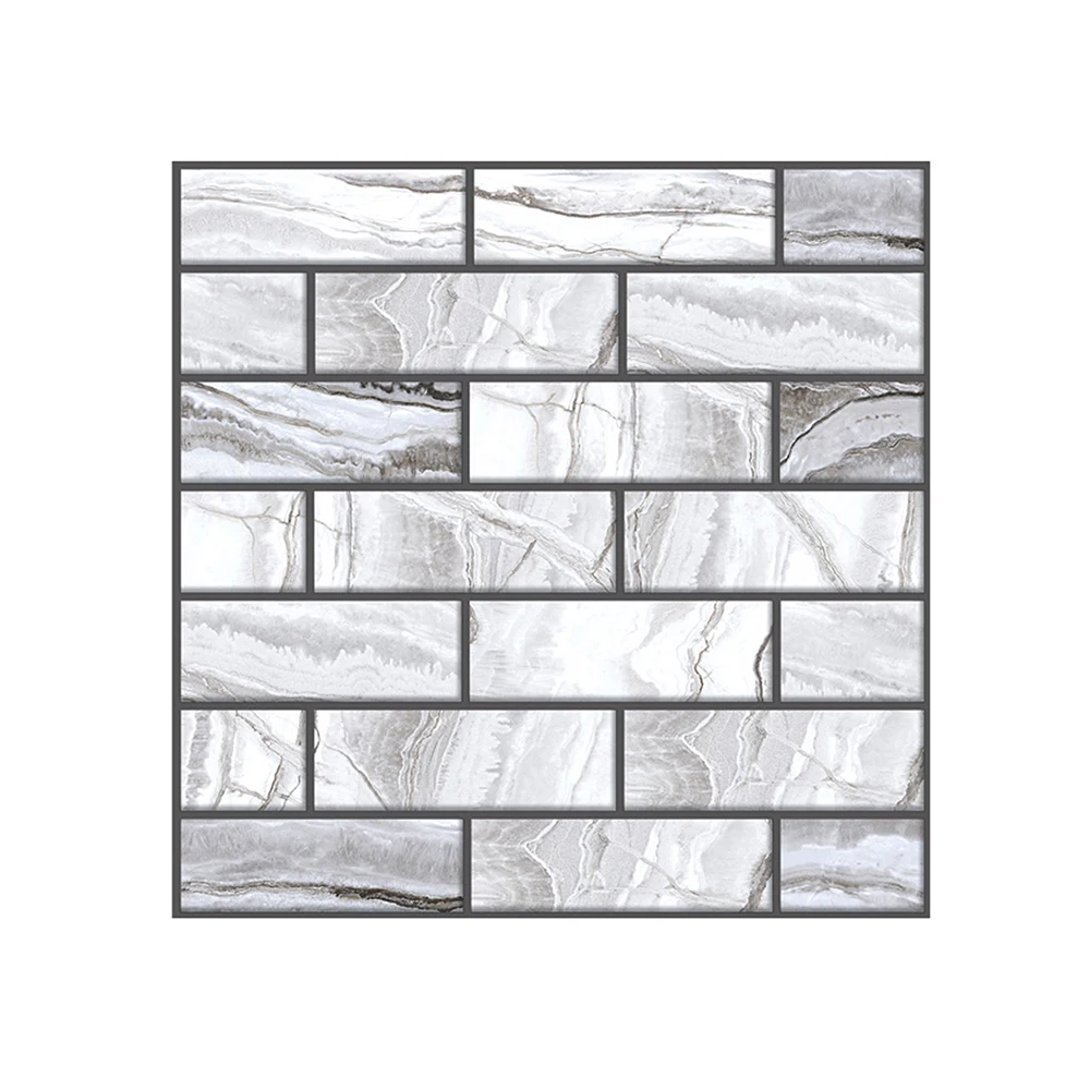 New 3D Marble Waterproof Wall Sticker Mosaic Peel and Stick Tile Self adhesive Backsplash DIY Home Decal Vinyl | Дом и сад
