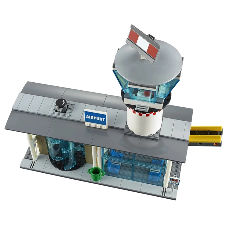 

City Airplane Passenger Airport Station Terminal Bus Car Model Building Blocks Bricks Figures Compatible 60104 For Children gift