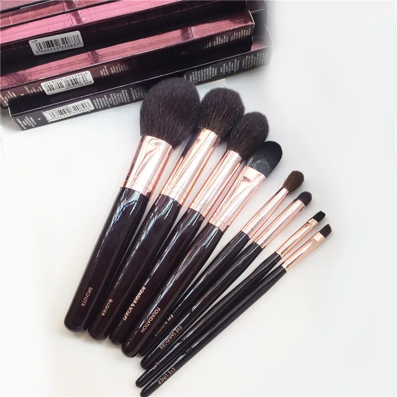 Bd beauty, 8 кистей, полный набор-бронзатор/румяна/Блендер/Тональная основа/пудра и скульптура/размазывание/губы/подводка-красота Макияж Блендер инструменты - Handle Color: CT-COM-SET