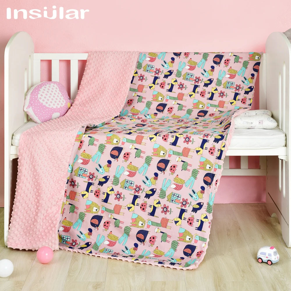 Утепленное детское одеяло с рисунком из мультфильма мягкое фланелевое