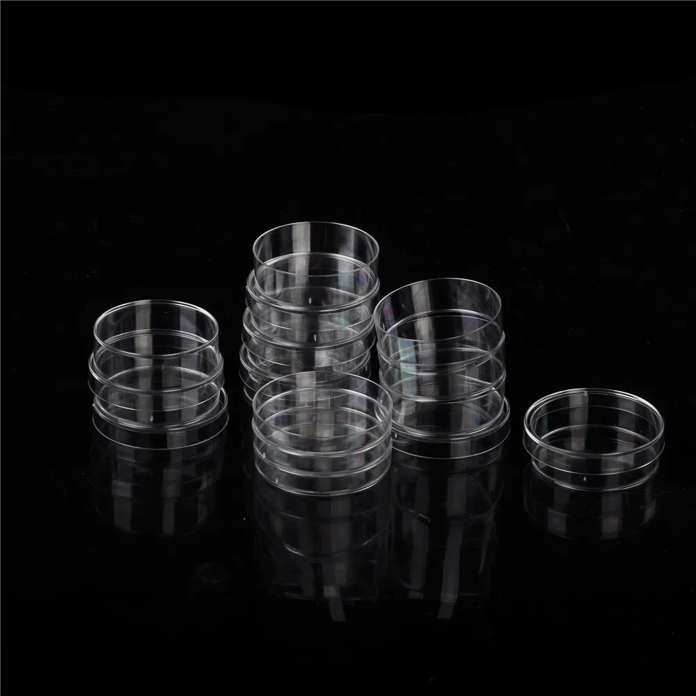 

10pcs 35x15mm Sterile Polystyrene Plastic Petri Dishes Plate With Lids