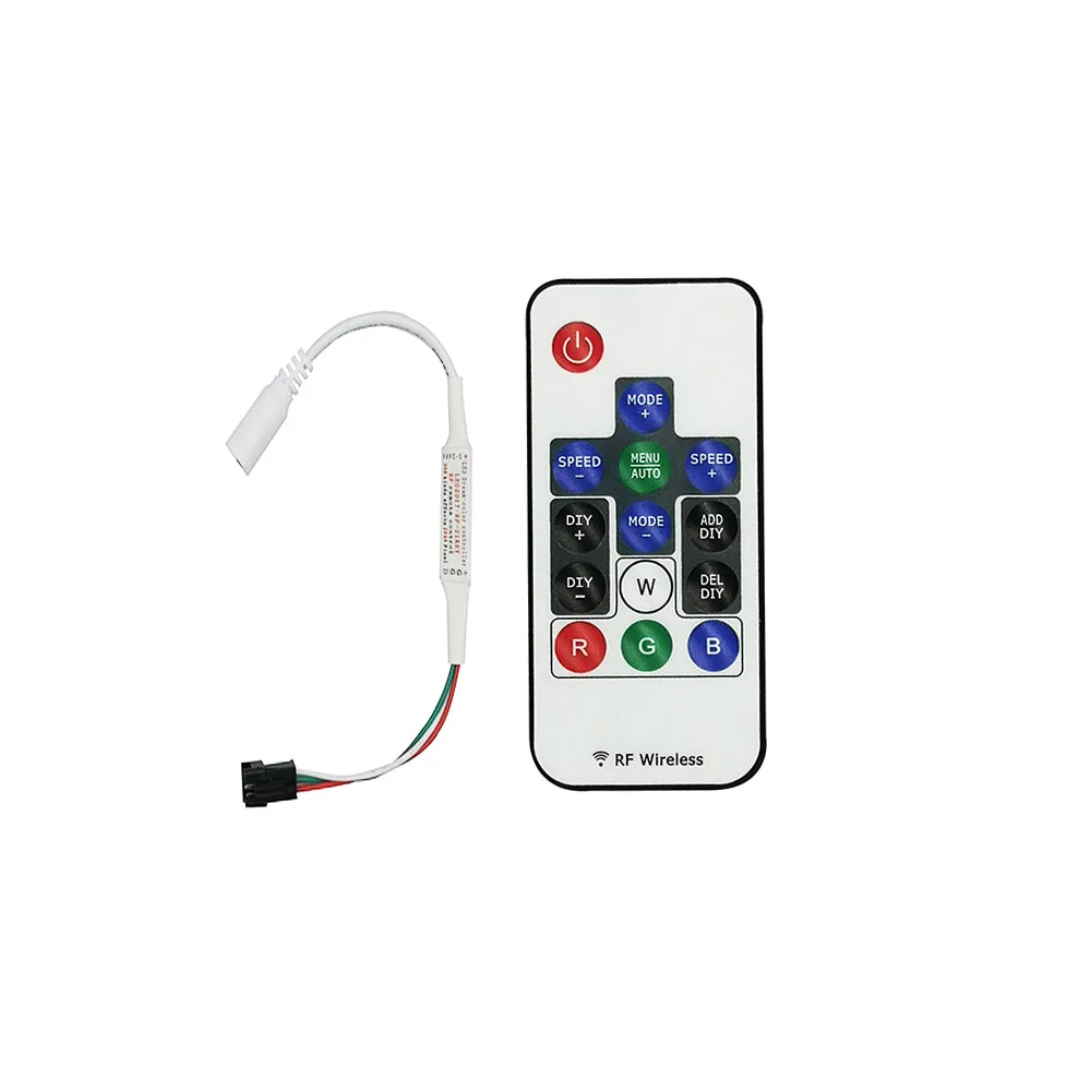 DC5 24V 14 клавиш rgb пульт Беспроводной дистанционная мини Smart RF контроллер для SK6812