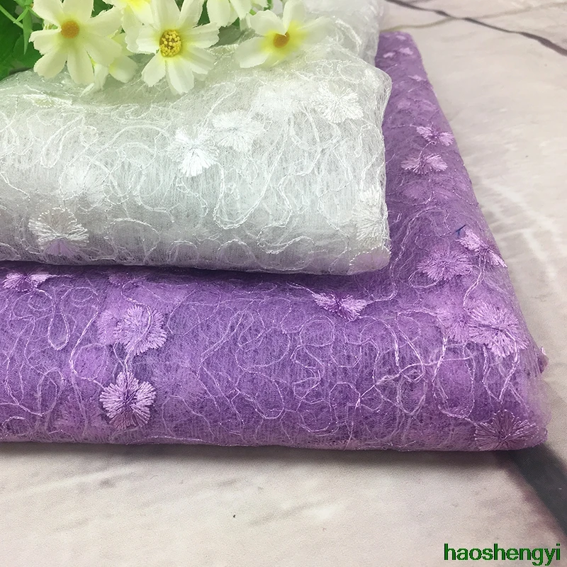 New diamond yarn light and delicate lace embroidered fabric fashion dress women embroidery accessories | Дом и сад