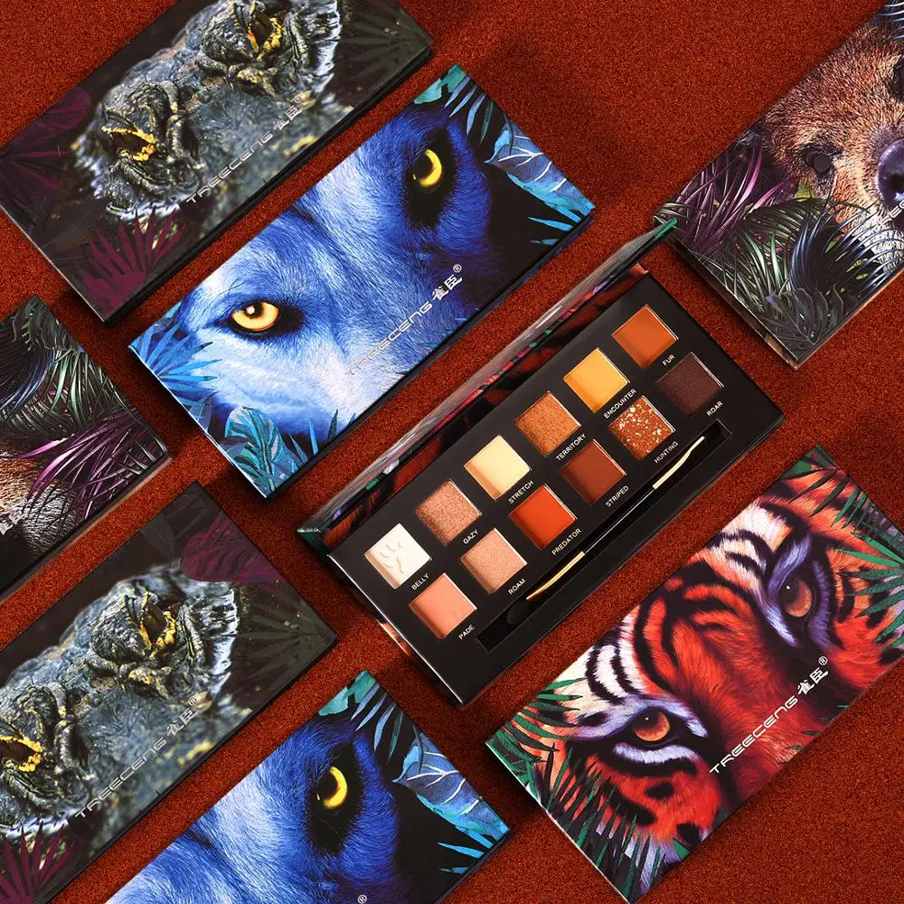Музыкальная Палетка теней 12 цветов матовые тени для век с животными пиглет