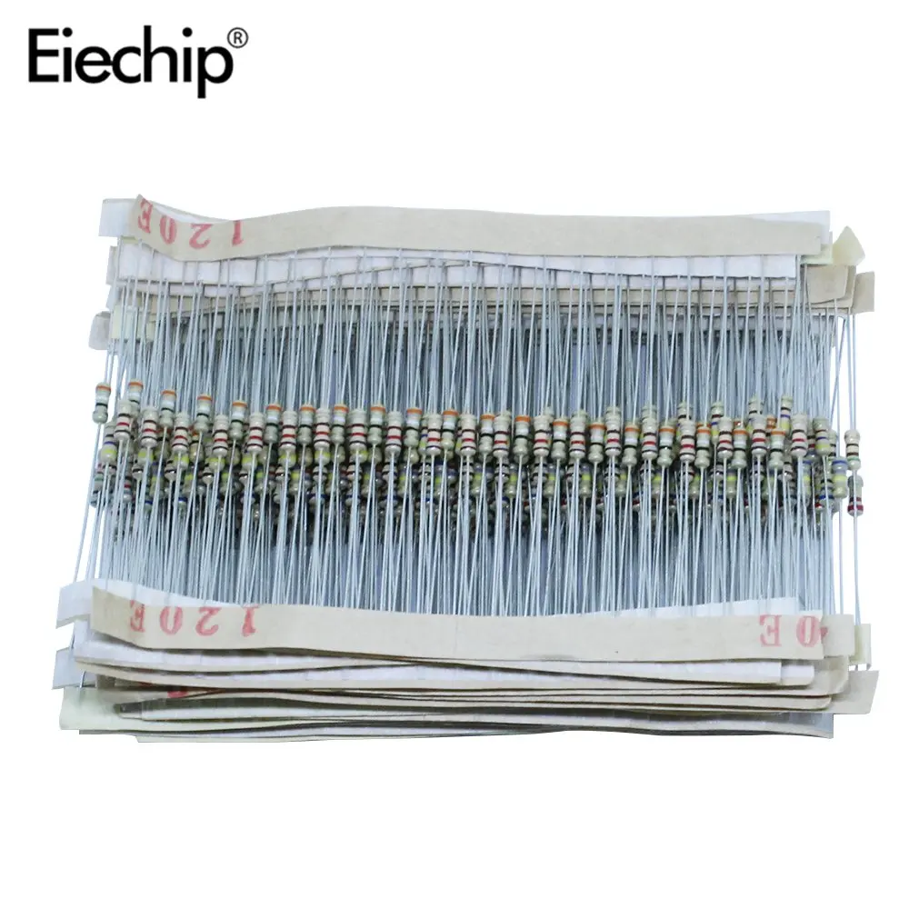 

1500pcs/lot 1/4 Power Carbon Film Resistor assortment kit 75Values 1 ohm - 10M ohm Resistance 5% electronic resistors set pack