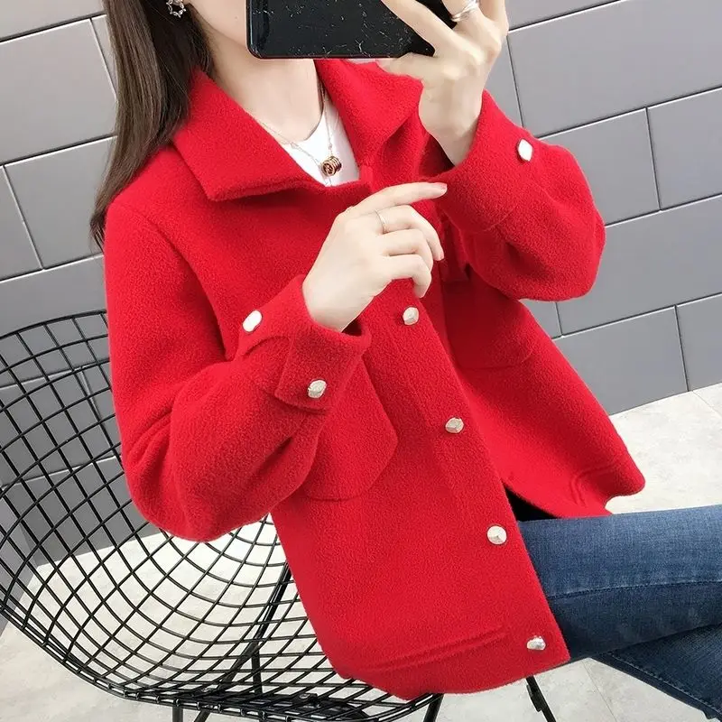 Свитер женский из искусственной норки и кашемира однотонный Повседневный