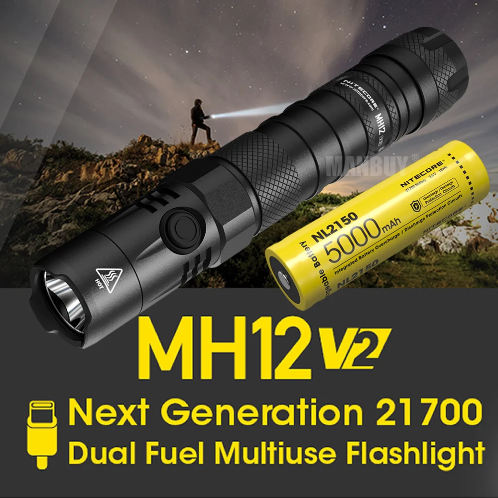 Продажа Дистанционный переключатель NITECORE RSW3 + MH12v2 1200 люмен CREE светодиодный USB-C перезаряжаемый фонарик NL2150 5000 мАч 21700 батарея Бесплатная доставка Купить Дистанционный переключатель NITECORE RSW3 + MH12v2 1200 люмен CREE светодиодный USB-C перезаряжаемый фонарик NL2150 5000 мАч 21700 батарея Бесплатная доставка