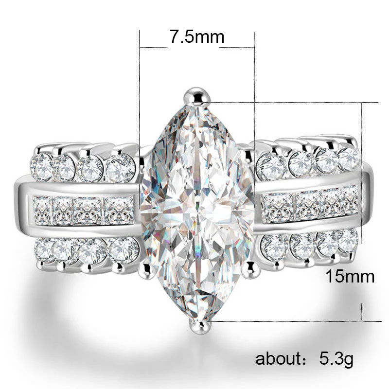 

BIJOX STORY fashion charms rings with AAA zircon gemstones 925 sterling silver jewelry ring for female wedding anniversary gifts