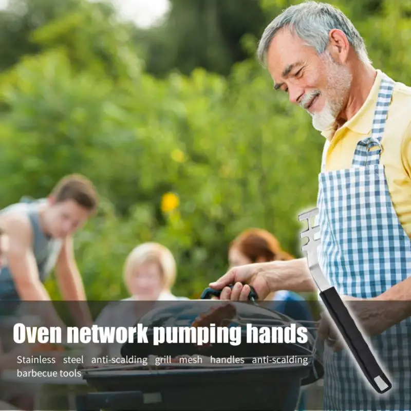 1 Piece Of Barbecue Mesh Stainless Steel Hand Heat-resistant Grill Grate Lifter Anti-scalding Cooking Camping | Дом и сад