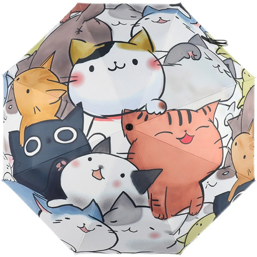 Простые милые зонты с кошками и щенками ударопрочная ткань мультяшный стиль