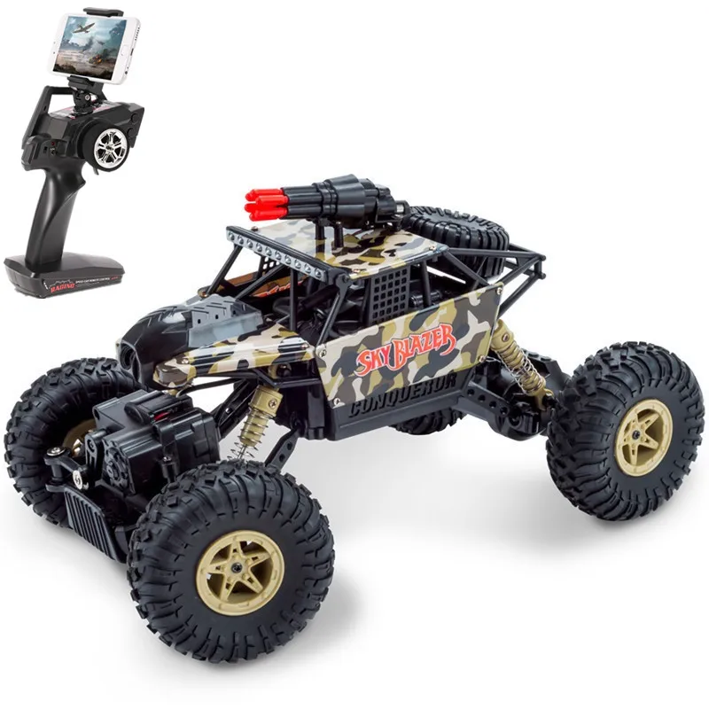 WLtoy RC автомобиль 4WD с камерой Wi Fi передача изображения запуск ракеты багги