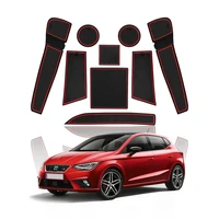 lfotpp door groove mat for ibiza typ 6f 2018 2019 2020 hatchback anti slip door gate slot pads auto interior accessories red