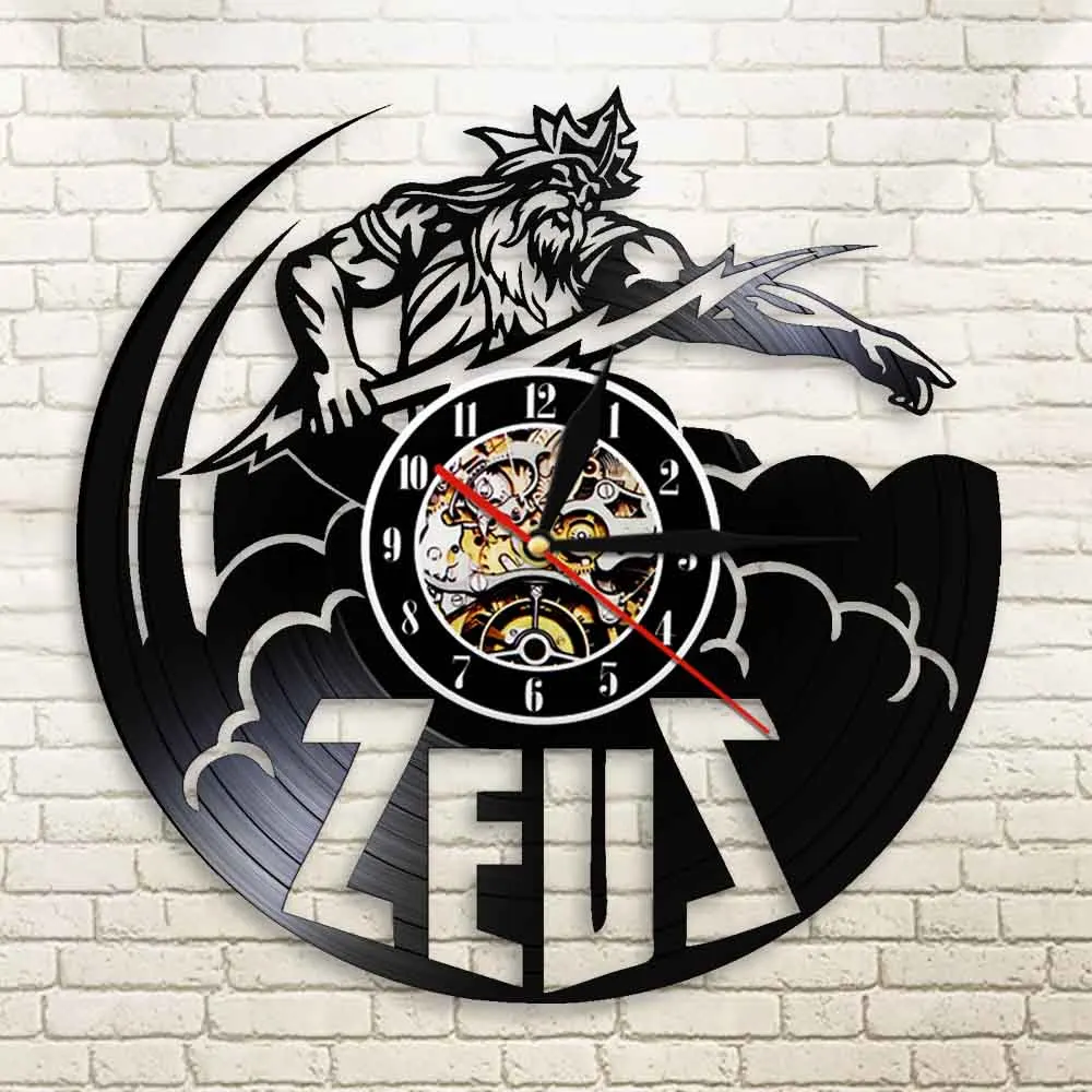 Старинная молния настенные часы с изображением Греческого бога зеуса греческой