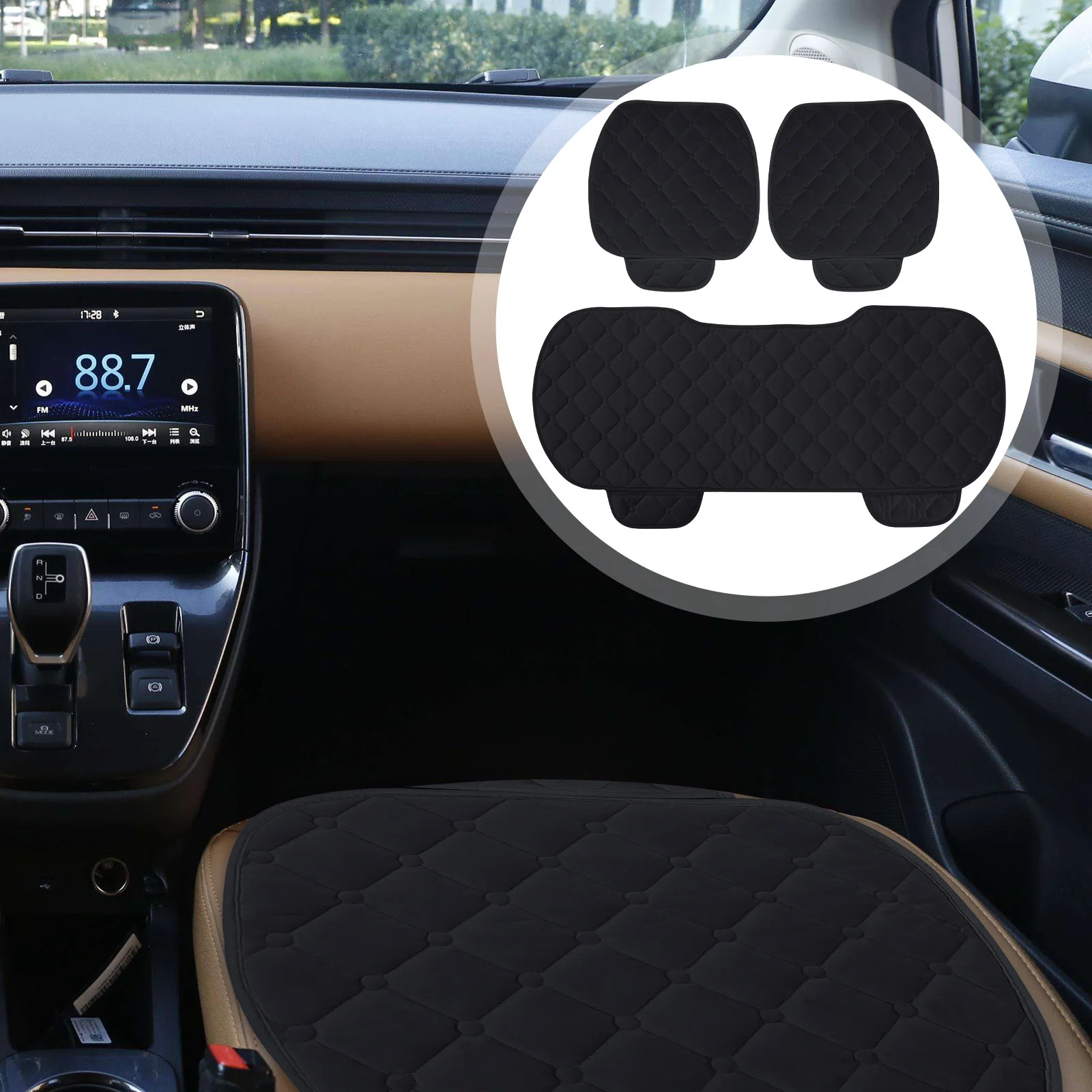 

1 Set Winter Plush Seat Mat Car Seat Cushion Winter Seat Pad Plush Seat Cushions