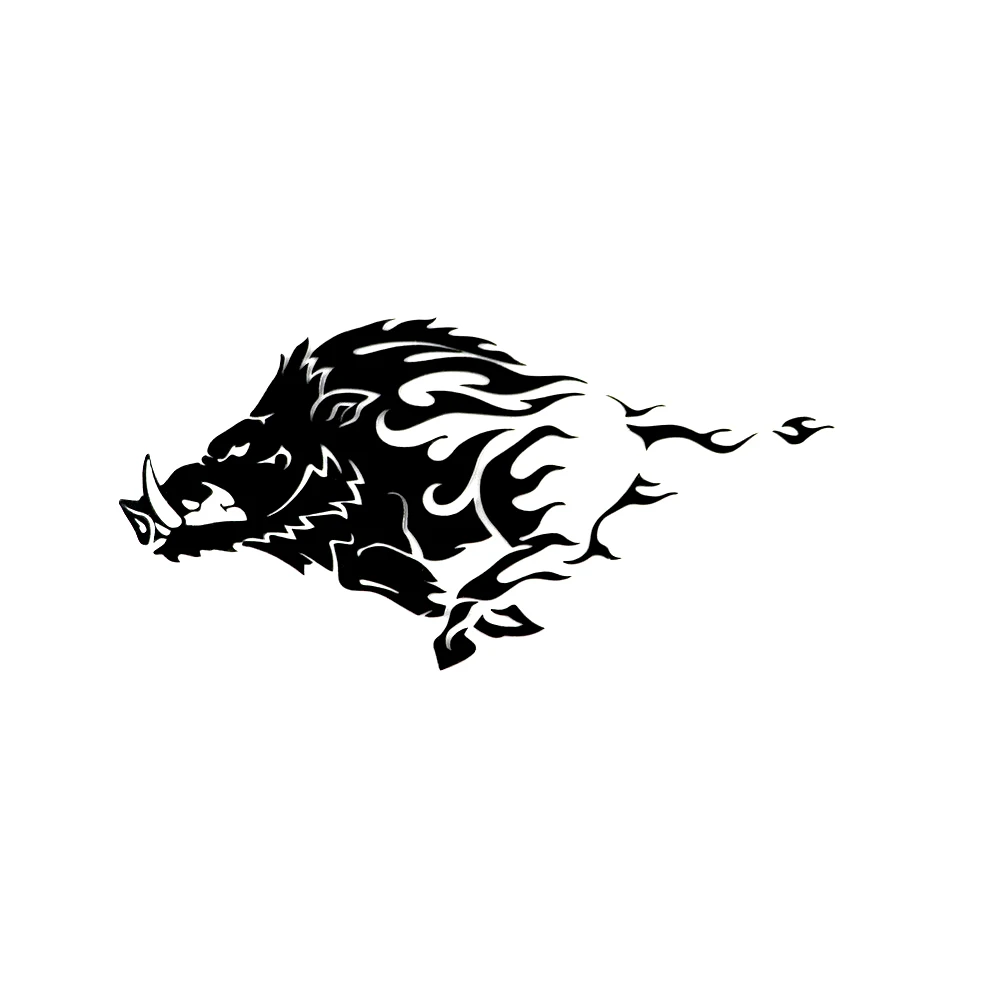 

Car Sticker Beautiful Wild Boar Angry Pig Tribal Animal Motorcycle Decal Cover Scratches Waterproof vinyl 8.4cm X 16.9cm