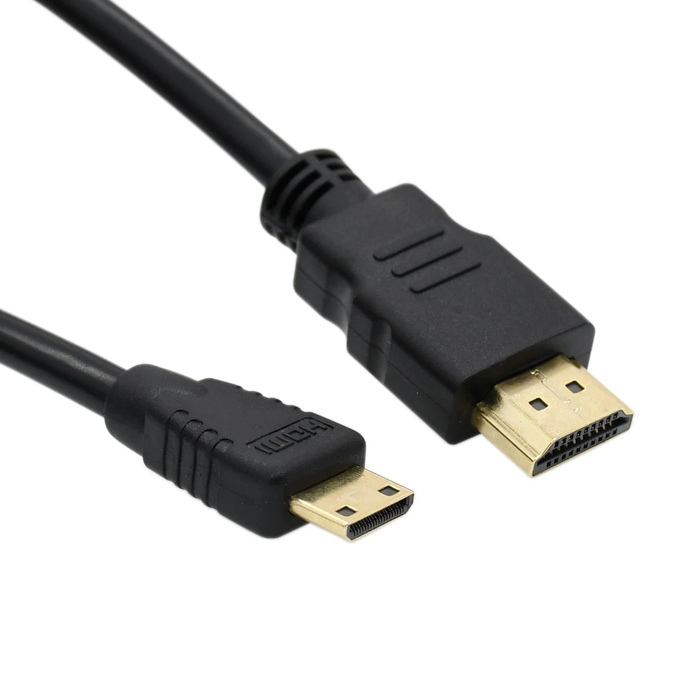 

0.5m 1.5m 3m 5m 10m Mini HDMI-Compatible male to HDMI-Compatible male cable 1080P black color for HDTV PC monitor projector