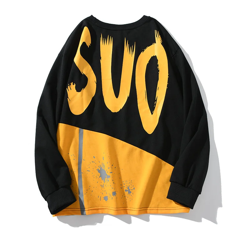 

Brand Men Casual Sweatshirt Autumn New Men's O-Neck Long Sleeve Hoodies Letter Print Pullover Sweatshirts Tops