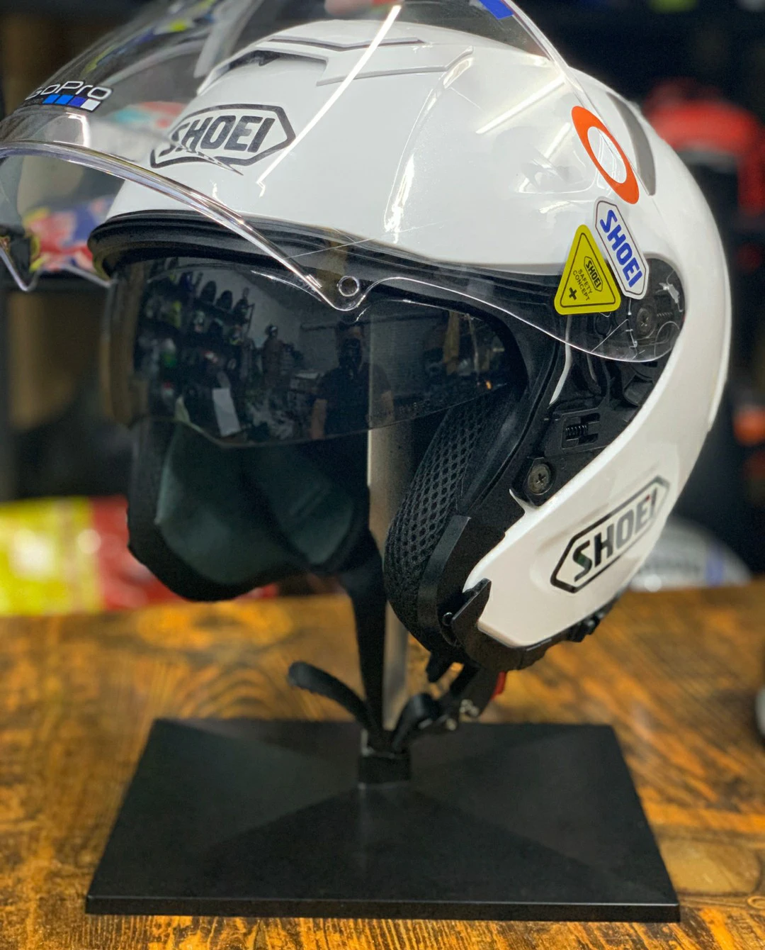 Мотоциклетный шлем с двойным козырьком открытым лицом и стеклом X14 X четырнадцать