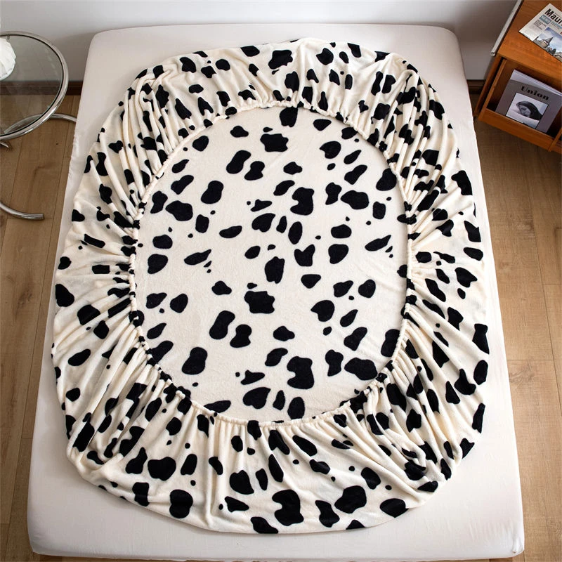 Super Soft Winter Warm Solid Flannel Elastic Band Fitted Sheet Mattress Protector Cover King Size Double Bed | Дом и сад