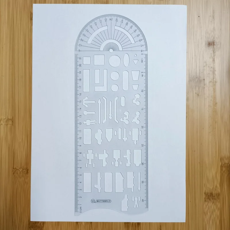 Шаблон для рисования дорожных символов и линейки|Линейки| |