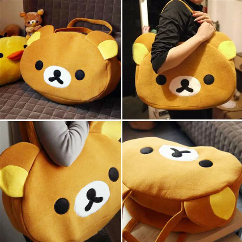 Новое поступление 2020 милая коричневая сумка с медвежонком модная плюшевая в