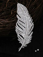 delicate leaf brooch pins vintage zirconia jewlery for women men suit shirts elegant brooches gifts dedsign cloth accessories