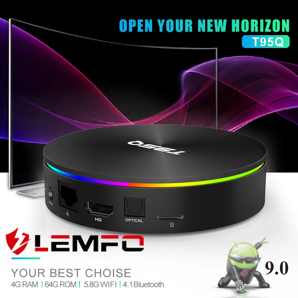 T95Q S905X2 Android tv Box Ethernet 100 м 4 ГБ ОЗУ 64 32 к H.265 2 г/5 г WiFi 3D телеприставка - купить по