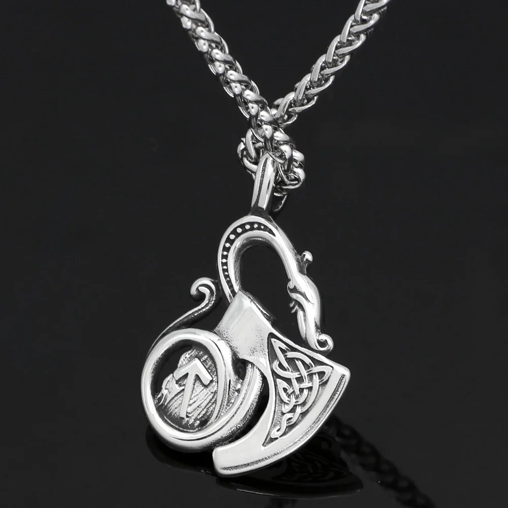 Мужские бриллиантовые топоры из нержавеющей стали бриллиантовое ожерелье с